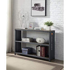 Acme Cargo 3-Shelf Wooden Bookshelf in Weathered Oak and Gunmetal