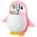 UCRAVO PACK OF 1 Penguin Wall Mounted Toothbrush HolderMULTI SelfAdhesive MultiPurpose Storage Rack for Makeup Tools, Pens, K