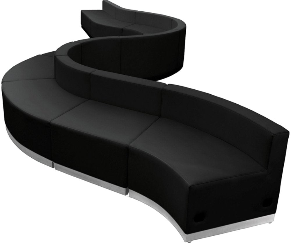 Flash Furniture Hercules Alon Series White Leathersoft Reception Configuration, 10 Pieces