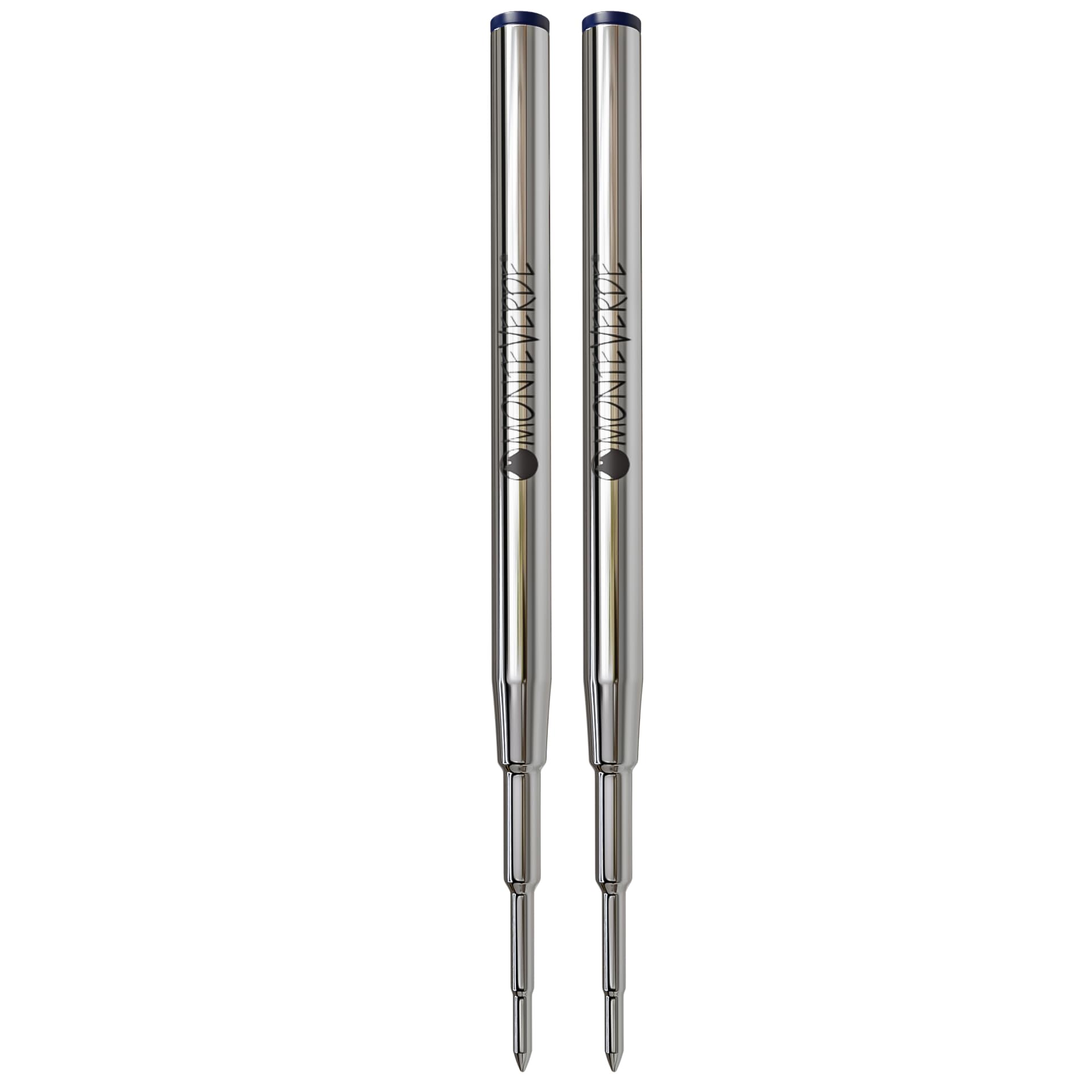 Monteverde Usa Soft Roll Ballpoint Refill For Montblanc Pens - Blue/Black (2 Pack) (M142Bb)