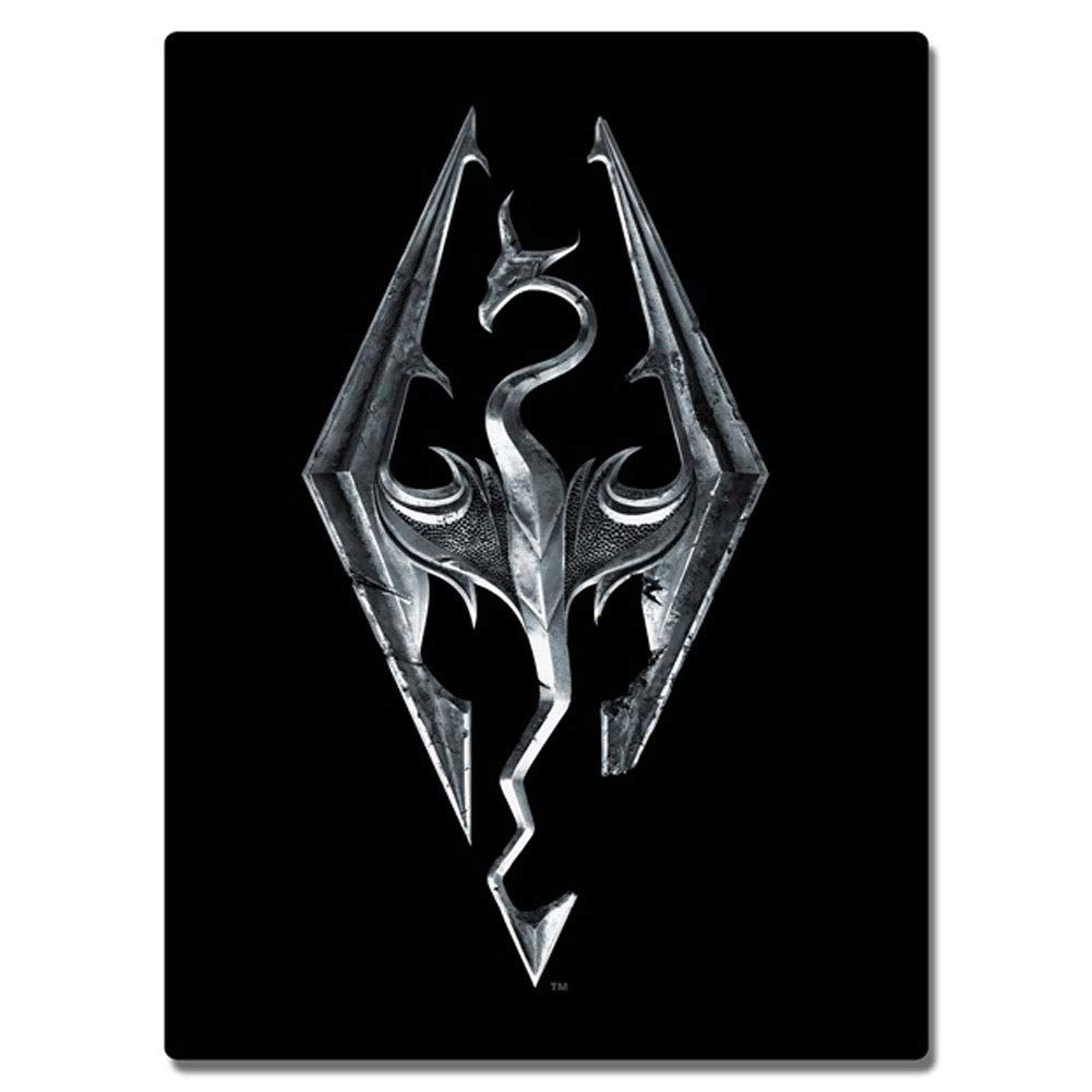 Skyrim Collectibles | Skyrim Dragon Emblem Fleece Throw Blanket | 45    X 60