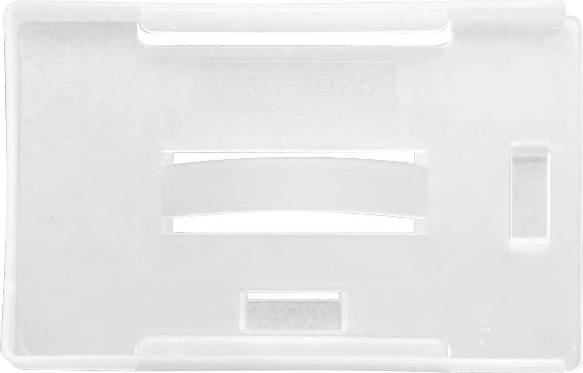 Brady People Id 1840-3025 Multi-Card Holder, Semi-Rigid Vinyl, Slot For Horizontal Or Vertical Use, 2 1/8' X 3 8' Size, Milky