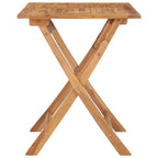 vidaXL Folding Garden Dining Table 35.4"x23.6"x29.5" Solid Teak Wood