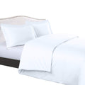 Royal Tradition Solid 300-Thread-Count, 100-Percent Cotton King/California King, 3Pc Duvet Cover Set With Buttons Enclosure, Whi