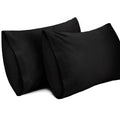 Lirex 2 Pack Pillow Cases,100% Cotton Breathable Pillowcases,20'X 30' Queen Size,Black