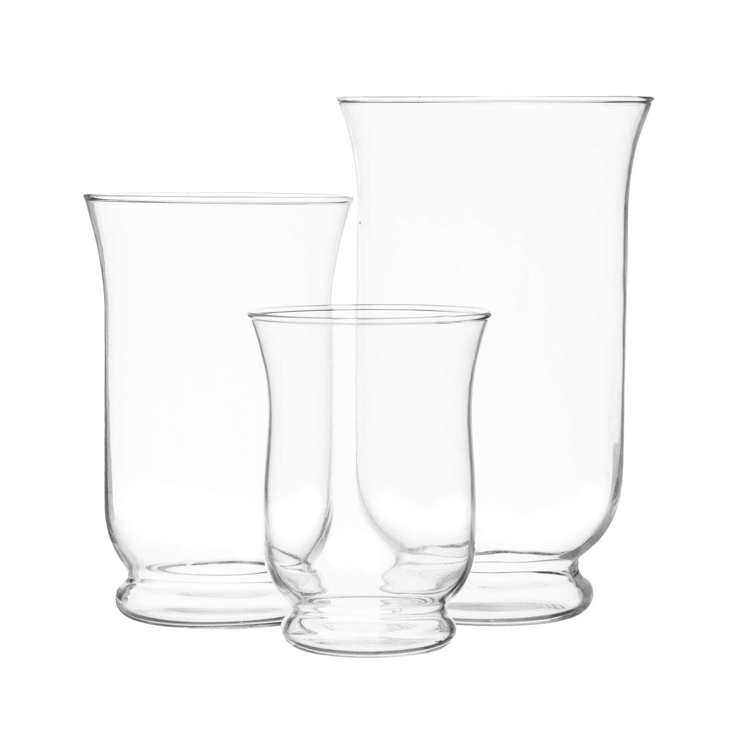 Royal Imports Hurricane Pillar Candle Holder, Clear Glass Flower Vase, Terrarium Planter, Decorative Centerpiece - Use for Float