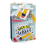 Big Dot of Happiness Back to School - First Day of School Classroom Decorations and Favor Boxes - Set of 12