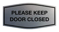 Signs Bylita Fancy Please Keep Door Closed Sign - Security And Safety | Durable Material | Easy To Install (Brushed Silver) - Me