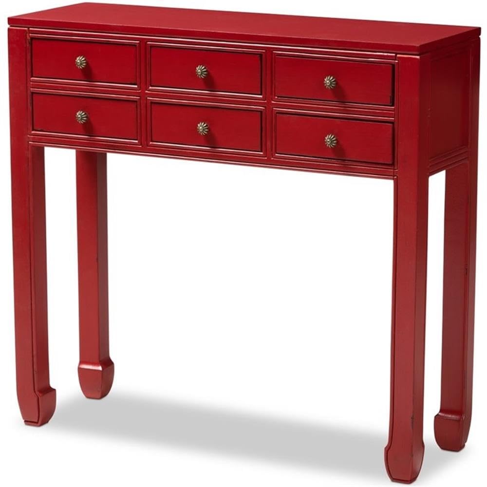 Baxton Studio 3-Drawer Console Table - Thumbnail 4
