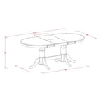 East West Furniture VANC7-OAK-W 7 Piece Kitchen Table & Chairs Set Consist of an Oval Dining Room Table with Butterfly Leaf and 6 Solid Wood Seat Chairs, 40x76 Inch, Oak