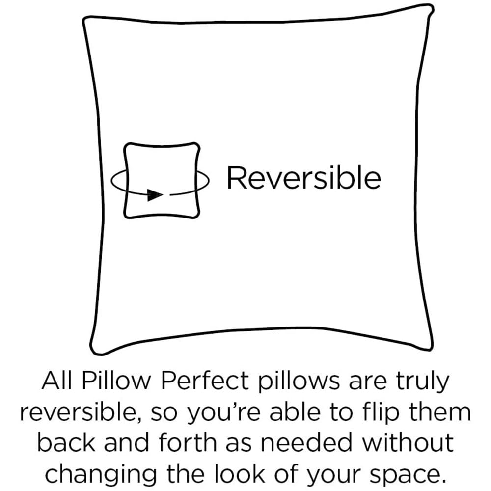 Pillow Perfect Stripe Indoor/Outdoor Accent Throw Pillow, Plush Fill, Weather, And Fade Resistant, Floor - 25' X 25', Black/Wh