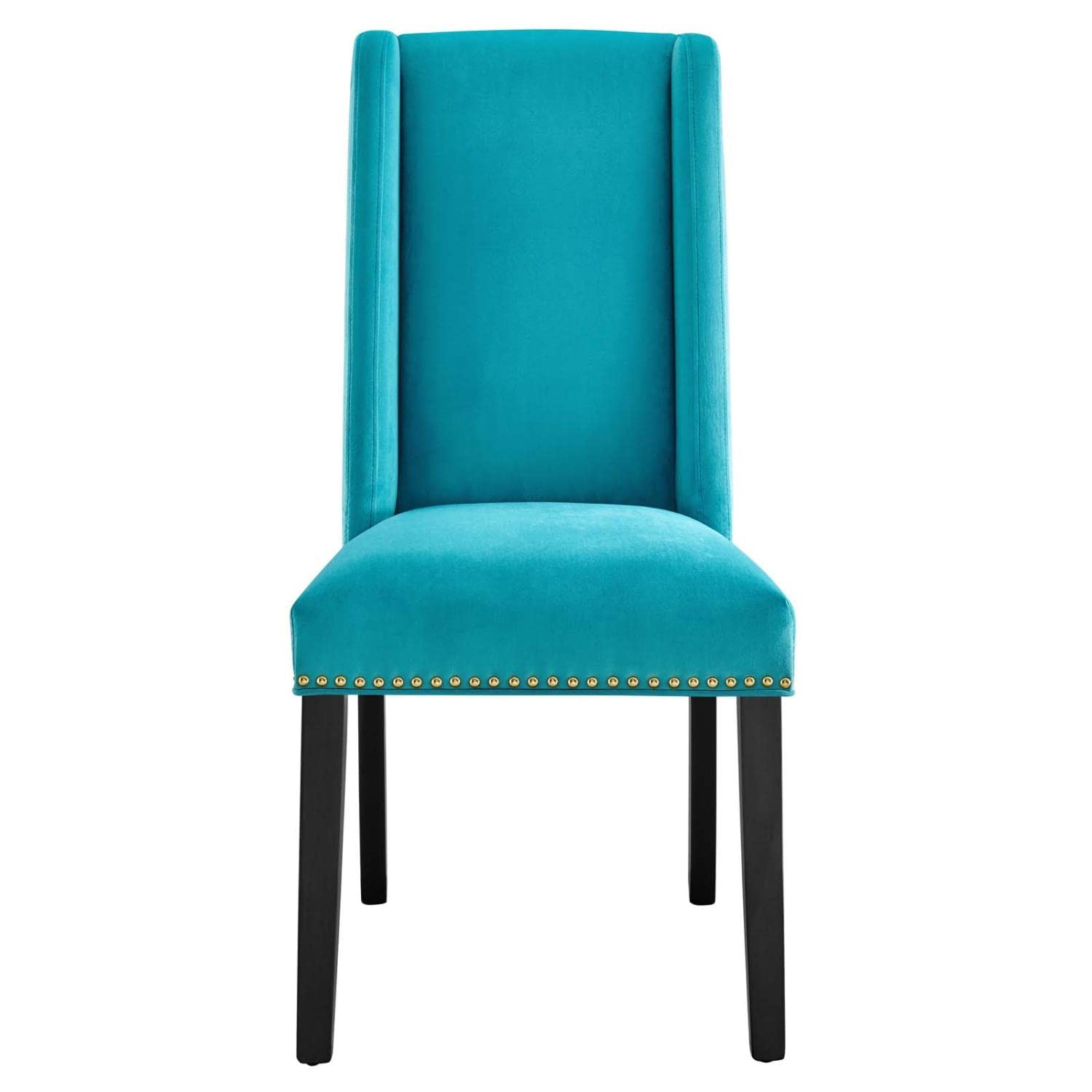 Modway Baron Performance Velvet Set Of 2 Dining Chairs With Blue Eei-5012-Blu