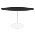 Modway Lippa Dining Table, 54, White Black