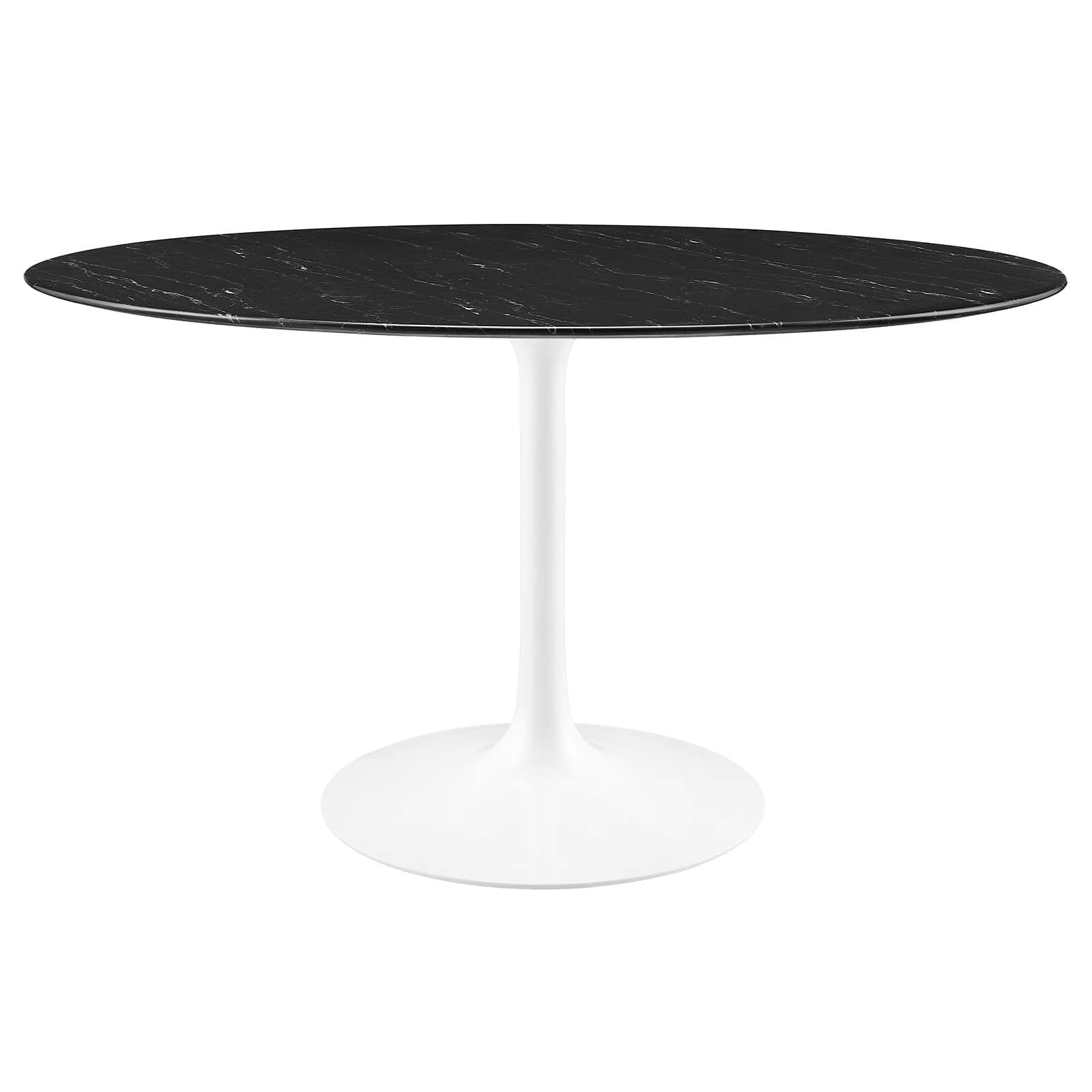 Modway Lippa Dining Table, 54, White Black
