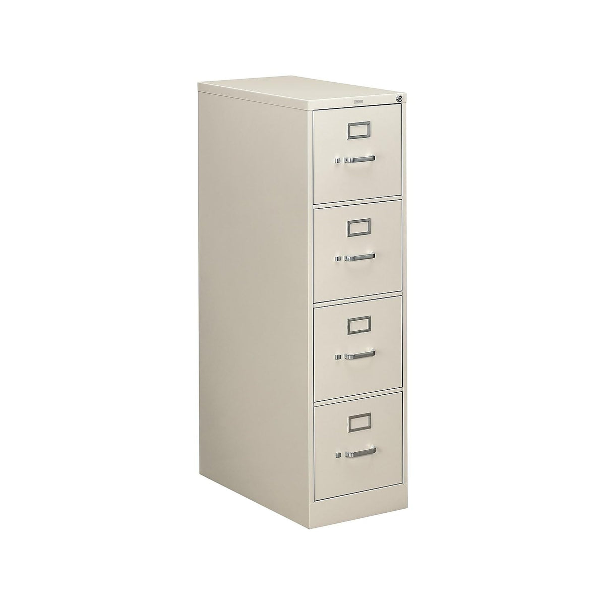 Hon 310 Series 4-Drawer Vertical File Cabinet, Letter Size, Lockable, 52-Inch H X 15-Inch W X 26.5-Inch D, Light Gray (Hon314Pq)