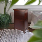 Ergode Chablis Wine Cabinet: 20 Bottle Storage, Wine Glass Holder, Walnut Finish