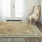 Muse 9' X 12' Abstract Taupe/Gray/Brown/Blue/Gray Hand Knotted Area Rug