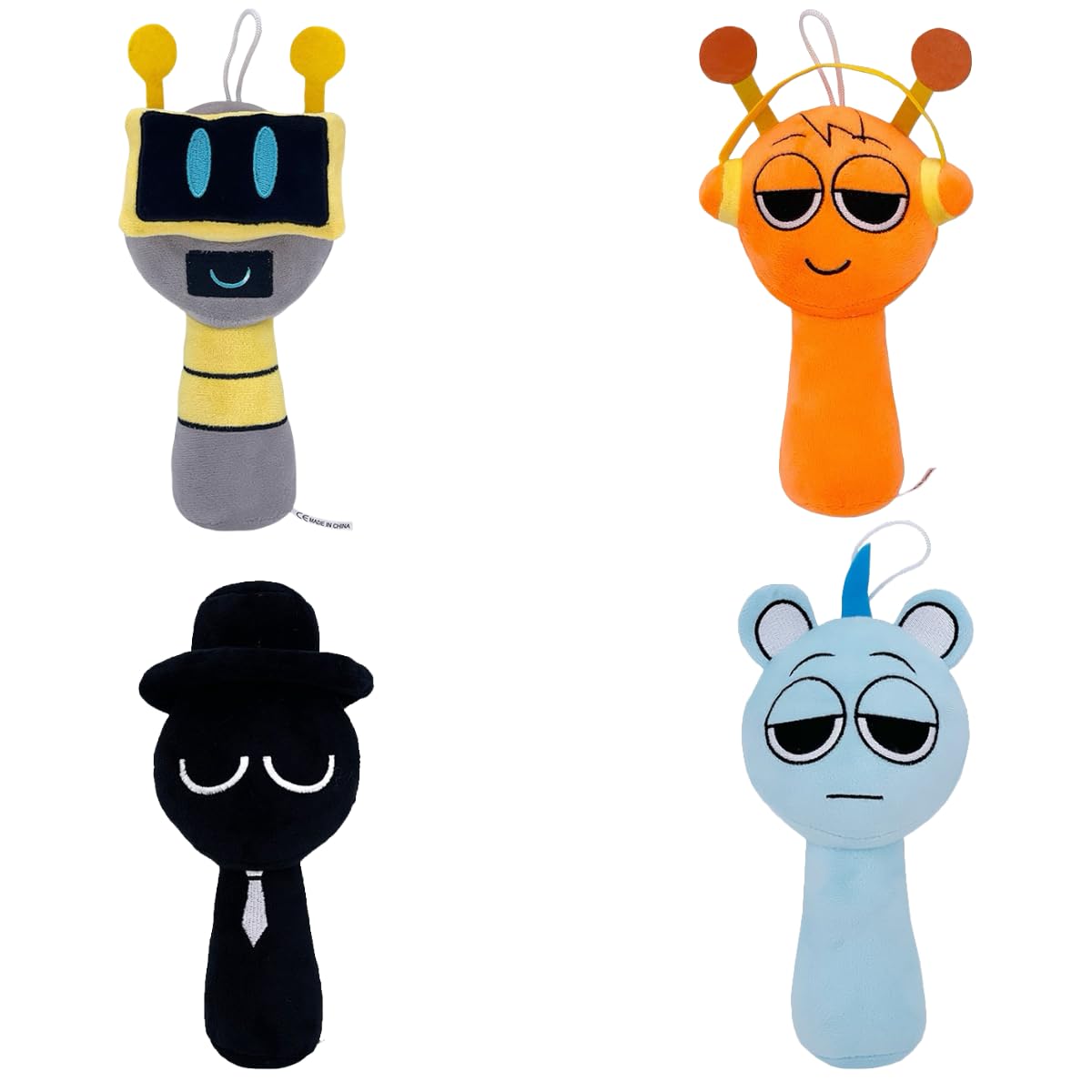 Sprunki Plush,10In Sprunki Game Plush, Realistic Cute Soft Stuffed Animal Doll Pillos Game Fans Boy Girl Kids(Sprunki-4Pcs-1)