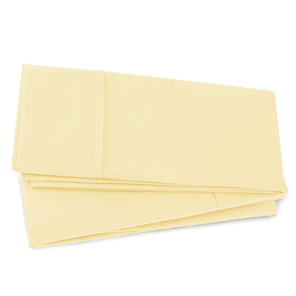 Nestl Body Pillow Cover - Soft Body Pillow Pillowcase - Lightweight Custard Yellow Pillowcase - Microfiber Body Pillow Case Cover - 20X54 Inches - Envelope Closure, Set Of 2