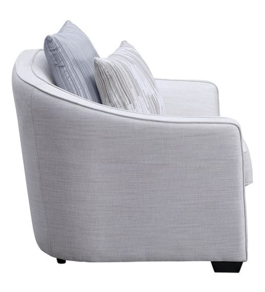 Acme Mahler II Sofa with 4 Pillows in Beige Linen Fabric