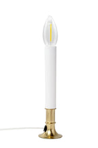 Creative Hobbies Electric Window Candle Lamp With Led Bulb, Brass Plated Base, Dusk To Dawn Sensor Turns Candle On In Dark And O