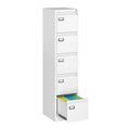 MIIIKO 5 Drawer File Cabinet with Lock, Metal Vertical Filing Cabinets for Home Office,File Folders Storage Cabinet for Letter L