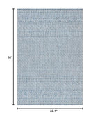 Safavieh Courtyard Collection 2'7' X 5' Grey/Blue Cy8235 Indoor-Outdoor Waterproof Easy-Cleaning Patio Backyard Mudroom Area-Rug