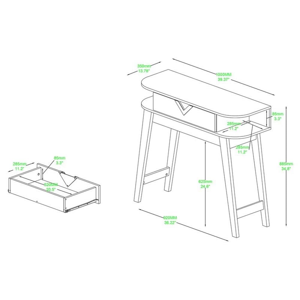 Baxton Studio Wales Modern and Contemporary Light Brown Finished Wood 1-Drawer Console Table