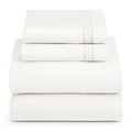 Hearth & Harbor Twin Size Sheets - 3 Piece Bed Sheet Set, Hotel Luxury Double Brushed Bed Sheets - Extra Soft Bedding Sheets & Pillowcases, Twin, White