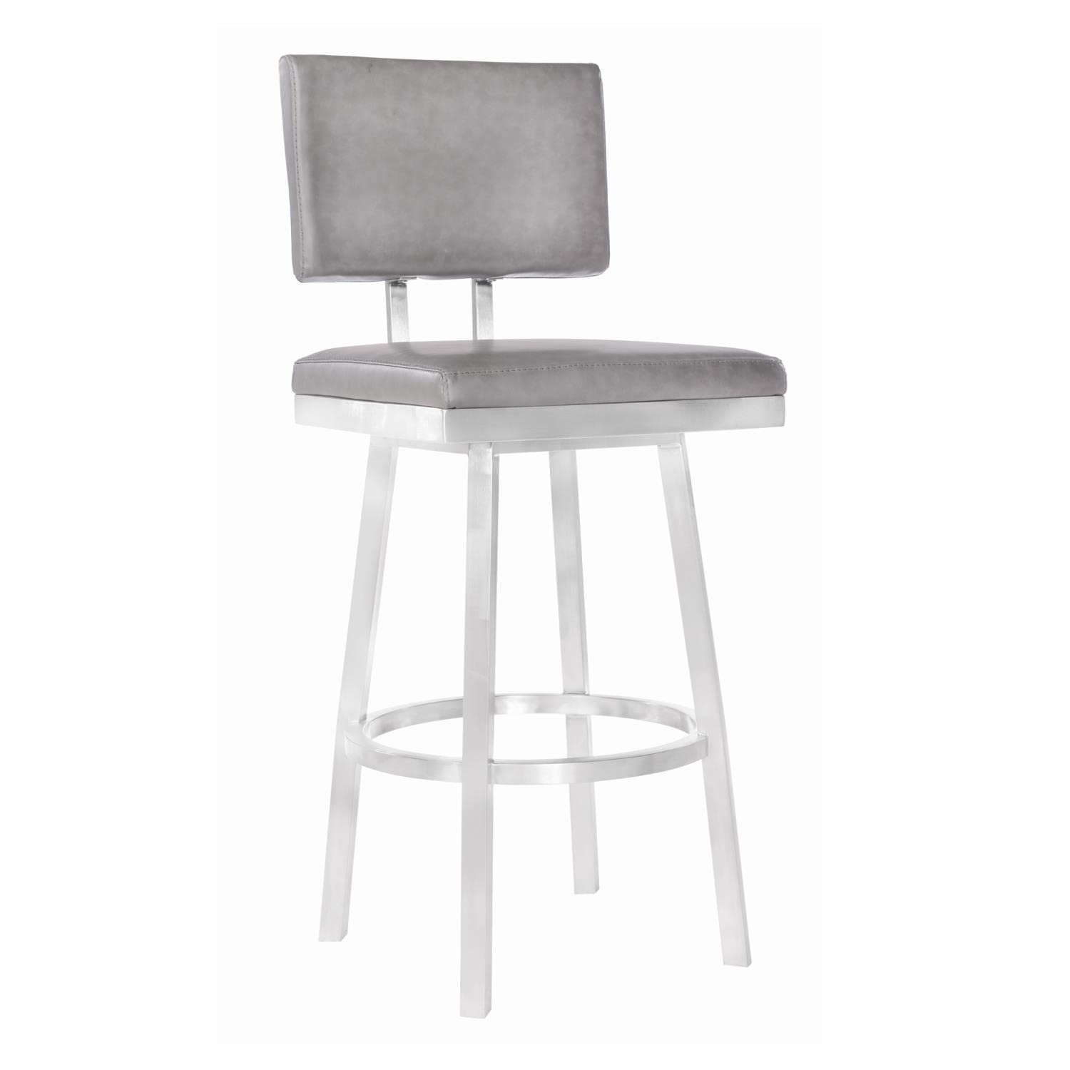 Armen Living Barstool, Vintage Gray 26'' Counter Height