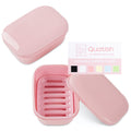 Quatish 2 Pack Travel Soap container, Portable Soap Holder with Lid, Travel Bar Soap Holder, Soap case for camping gym Travel, S