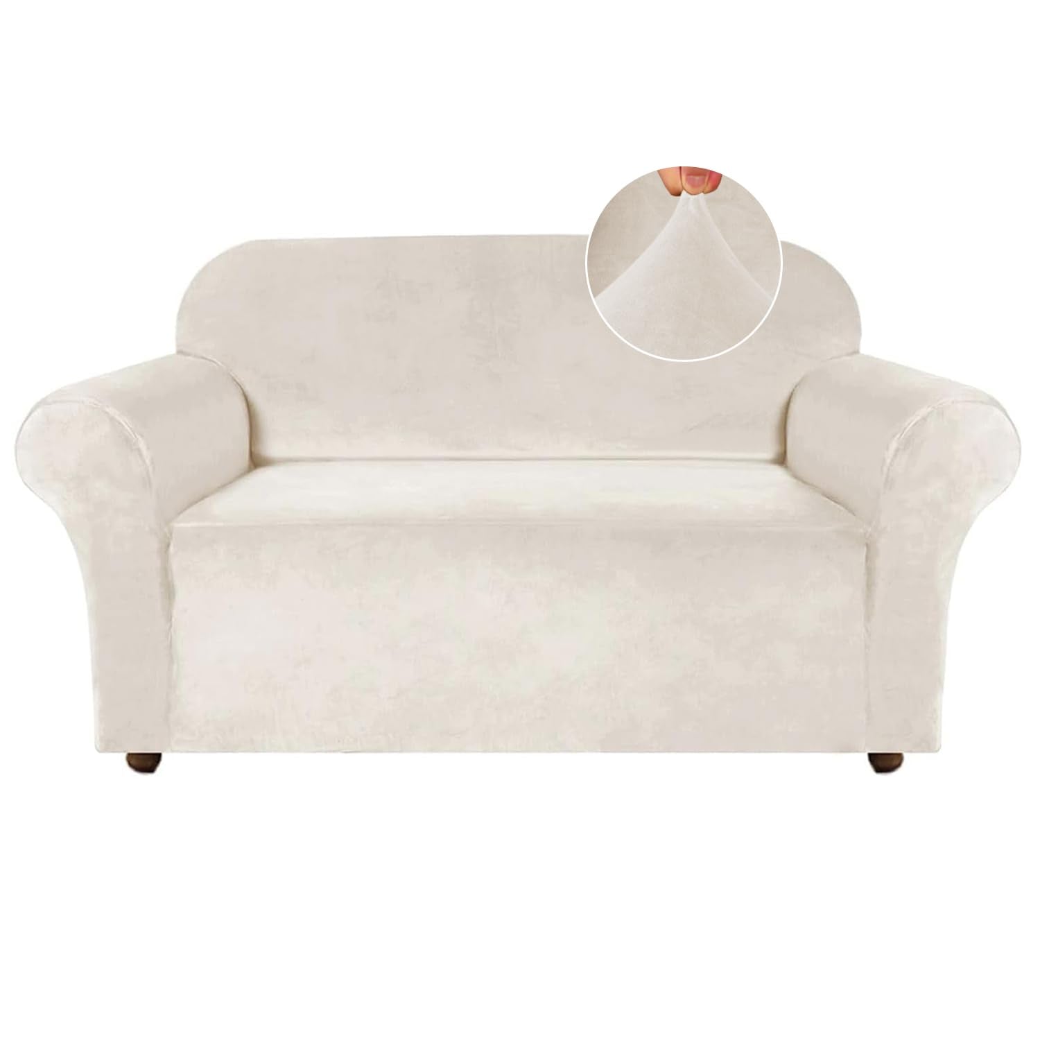 Turquoize Loveseat Covers Stretch Love Seat Couch Covers For 2 Cushion Couch Velvet Furniture Covers For Sofa And Loveseat With