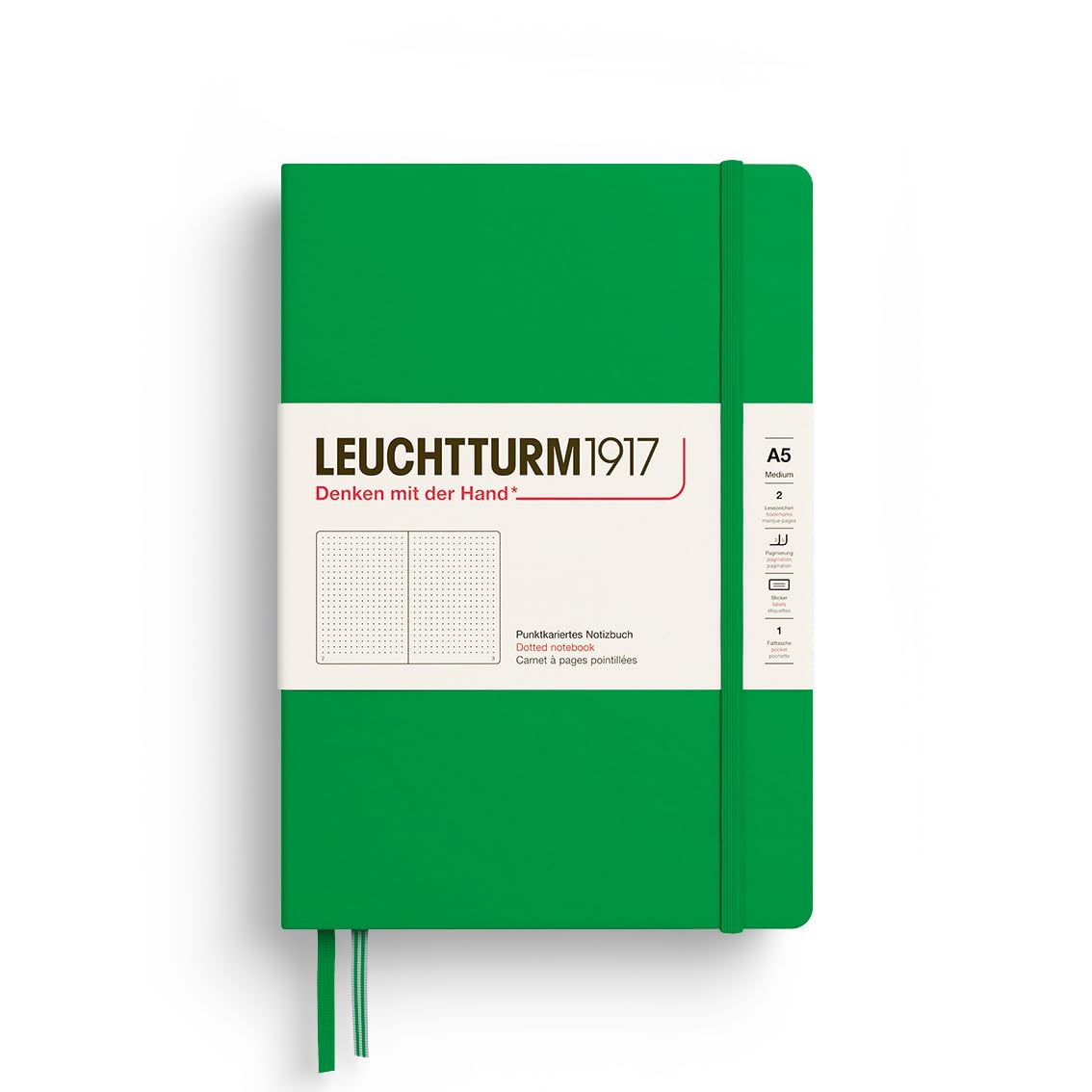 Leuchtturm1917 - Notebook Hardcover Medium A5-251 Numbered Pages For Writing And Journaling - Thinking Ahead (Dotted Paper, Spri