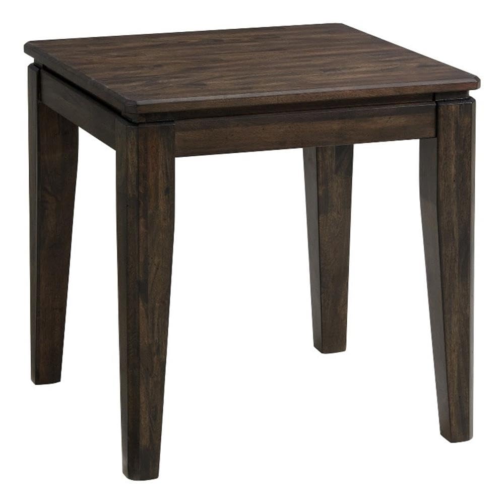 Intercon Kauai 24&quot; Wide End Table with 4 Legs, Brushed Mango Wood Furniture