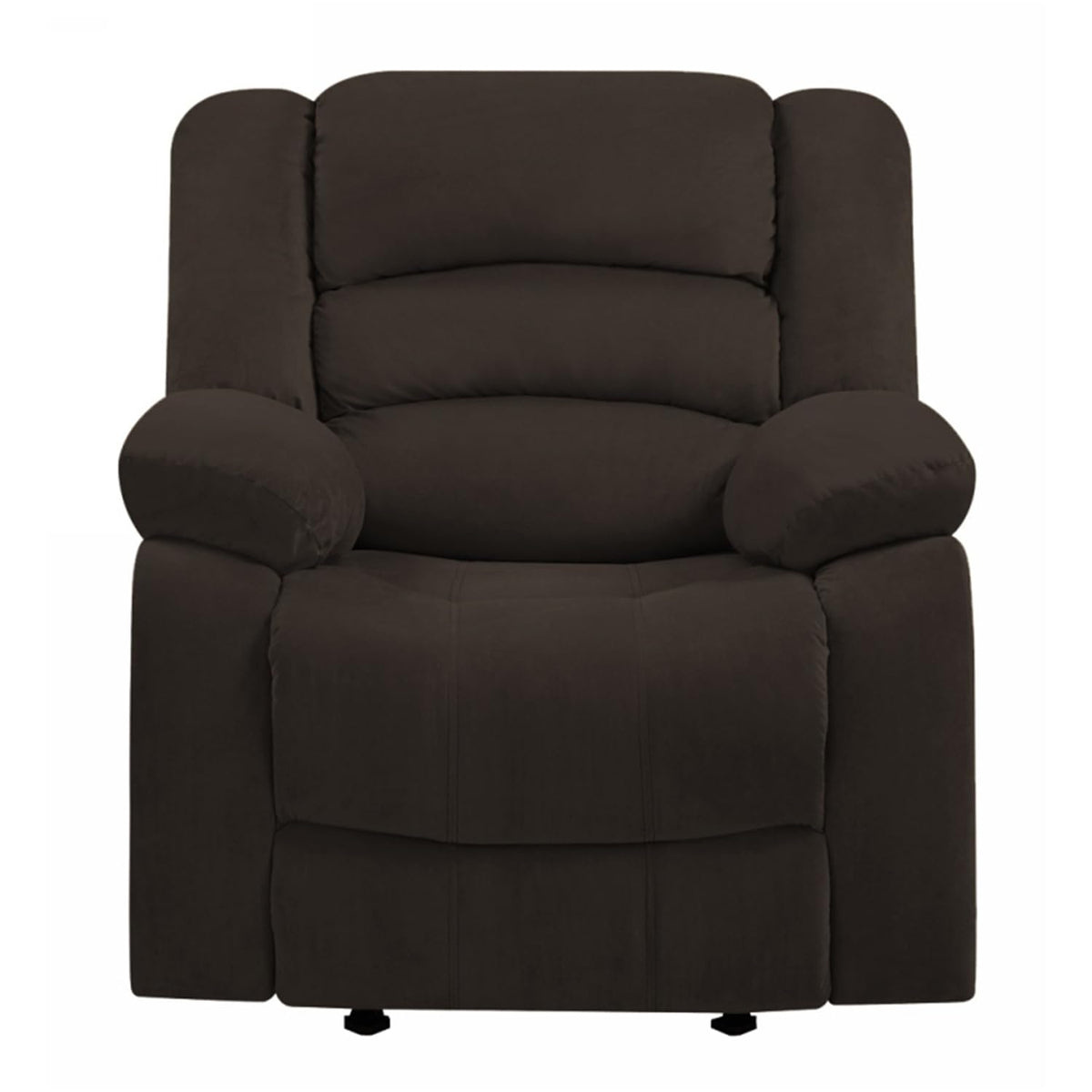 HomeRoots 40&quot; Contemporary Brown Fabric Chair