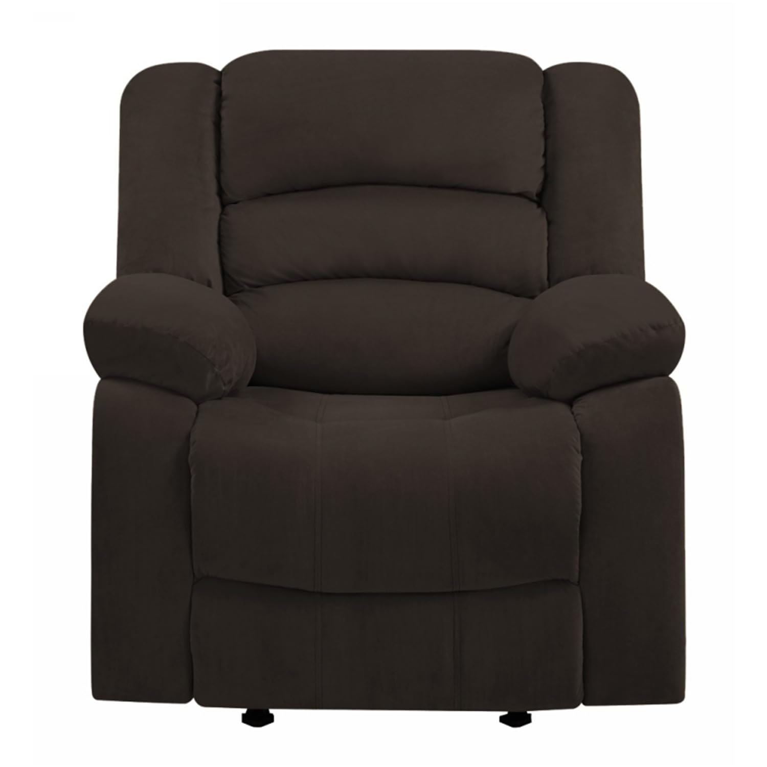 HomeRoots 40" Contemporary Brown Fabric Chair
