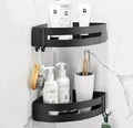 Kesi SelfAdhesive Aluminium Bathroom Corner Shelf Rack Bathroom Corner Organizer Stand Bathroom Organisers Storage Racks Bathro