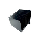 Huron Desktop File Organizer, Slant 8 Slot, Black Commercial Grade Steel