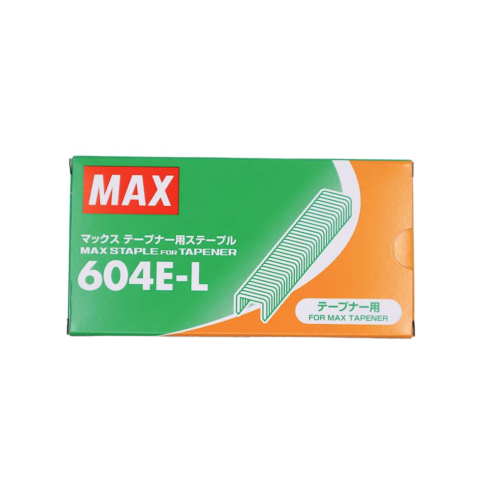 Max Usa Tapener Max Staples 604E-L,1 Box Sanver Supply,4 Inch X2 Inch X0.25 Inch