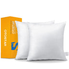 Otostar Pack Of 2 Throw Pillow Inserts, 16 X 16 Square Cushion Inner Soft Fluffy Plump Stuffer Cushion Pads White Decorative Pillow Inserts
