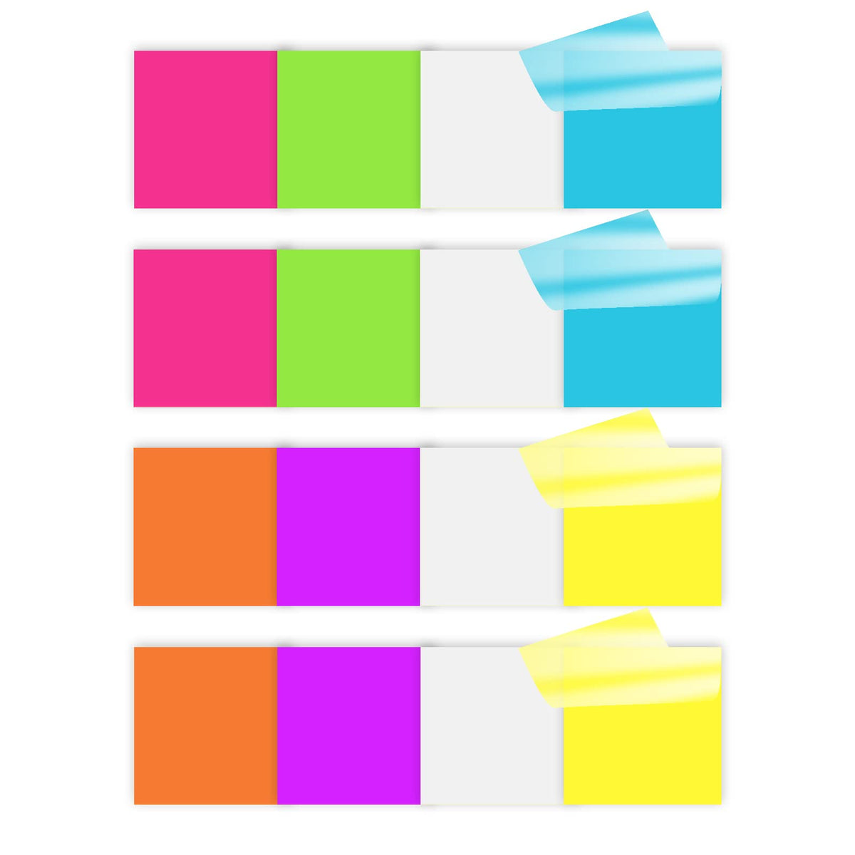 Ikyce 800 Sheets Transparent Sticky Notes, 2 X 2 Inch Clear Self-Sticky Annotation, Waterproof Translucent Color Memo Pad, See T