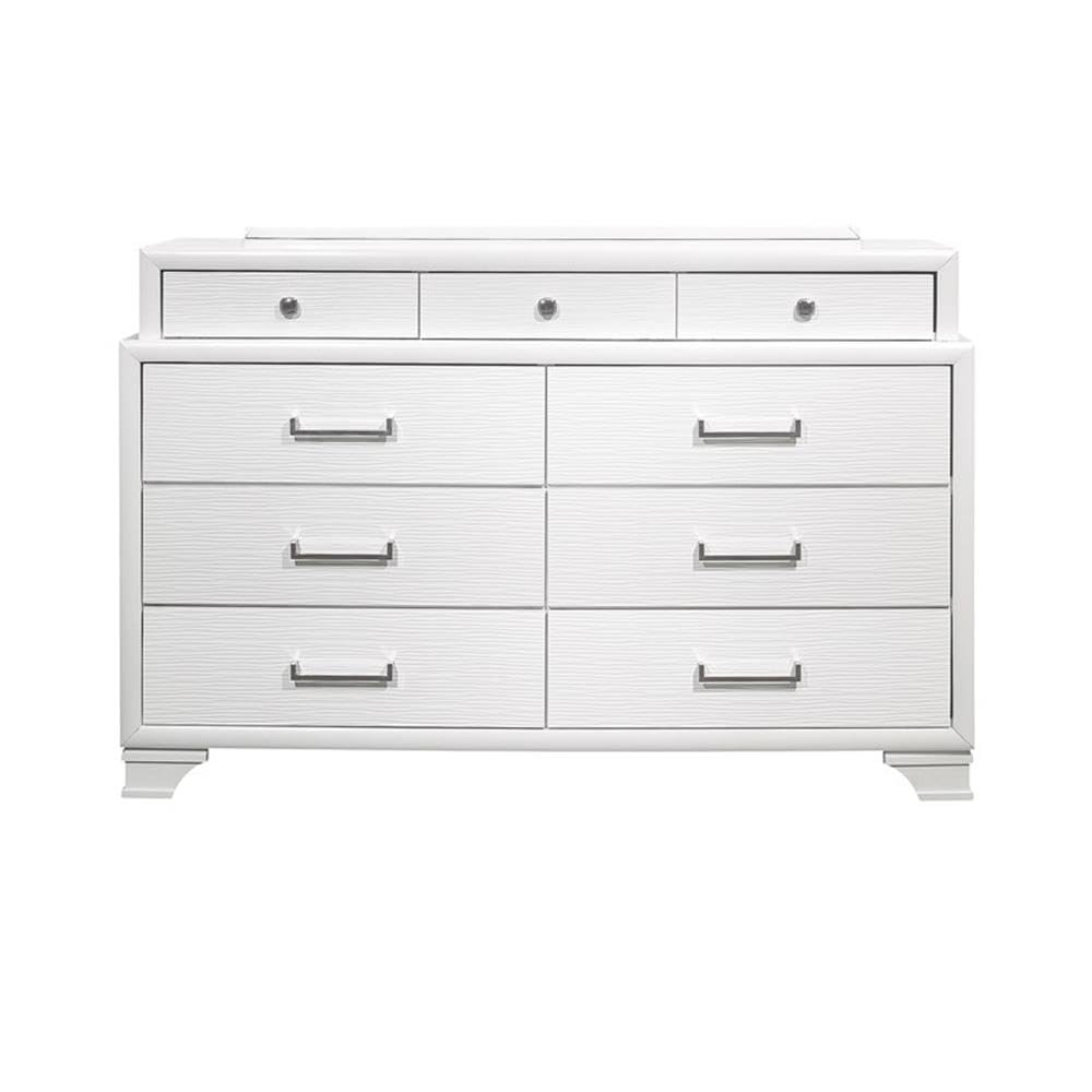 Global Furniture Usa White-Dr Jordyn Textured Dresser