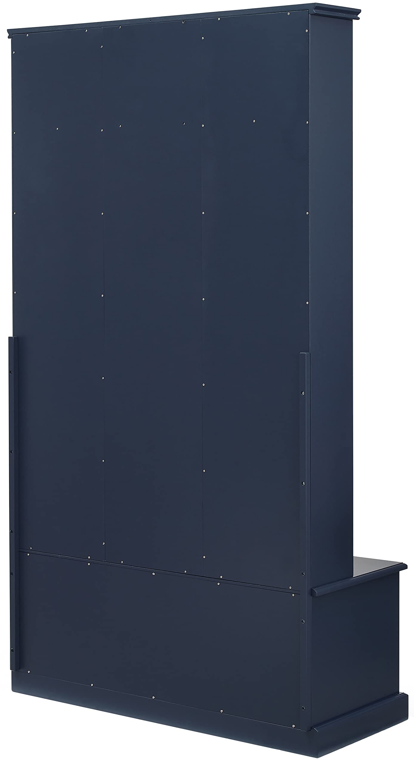Crosley Furniture Ellison Hall Tree with Storage Bench and Coat Rack Hooks for Hanging, Navy