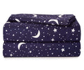 Heritage Kids 3 Piece Sheet Set, Including Top Sheet, Fitted Sheet & 1 Pillow Case, Constellation Print, Twin, Navy, Blue, K6879