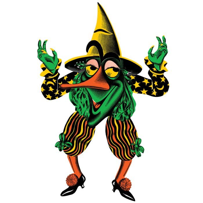Beistle Vintage Halloween Jointed Witch Goblin 34' Standing Figure 2 Count Dark