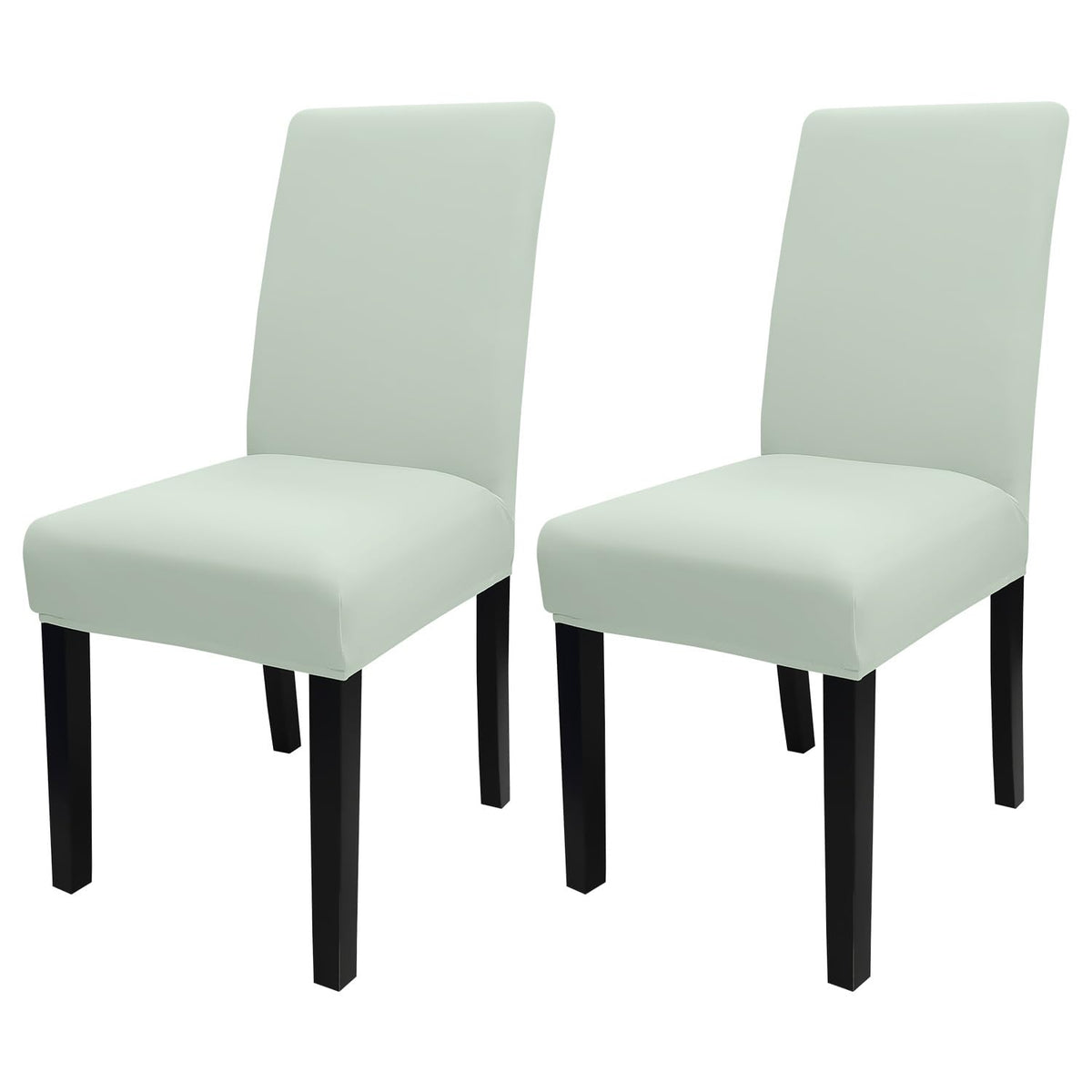 Jqinhome Smoke Green Chair Covers For Dining Room Set Of 2, High Stretch Removable Washable Parsons Chair Slipcover For Home Party Hotel Wedding Ceremony (2Pcs,Smoke Green)