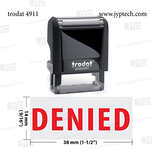 New Trodat 4911 Self Inking Rubber Stamp W. Denied