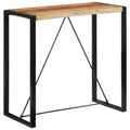 vidaXL Solid Reclaimed Wood Bar Table - Vintage Industrial Rectangular Bistro Table for Dining, Kitchen, 43.3"x21.7"x43.3", Iron Frame