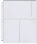 Storesmart - Photo/Postcard Page For 3-Ring Binders - Archival-Safe Plastic - Three 4' X 6' Pocket - Holds Six Photos/Postcard