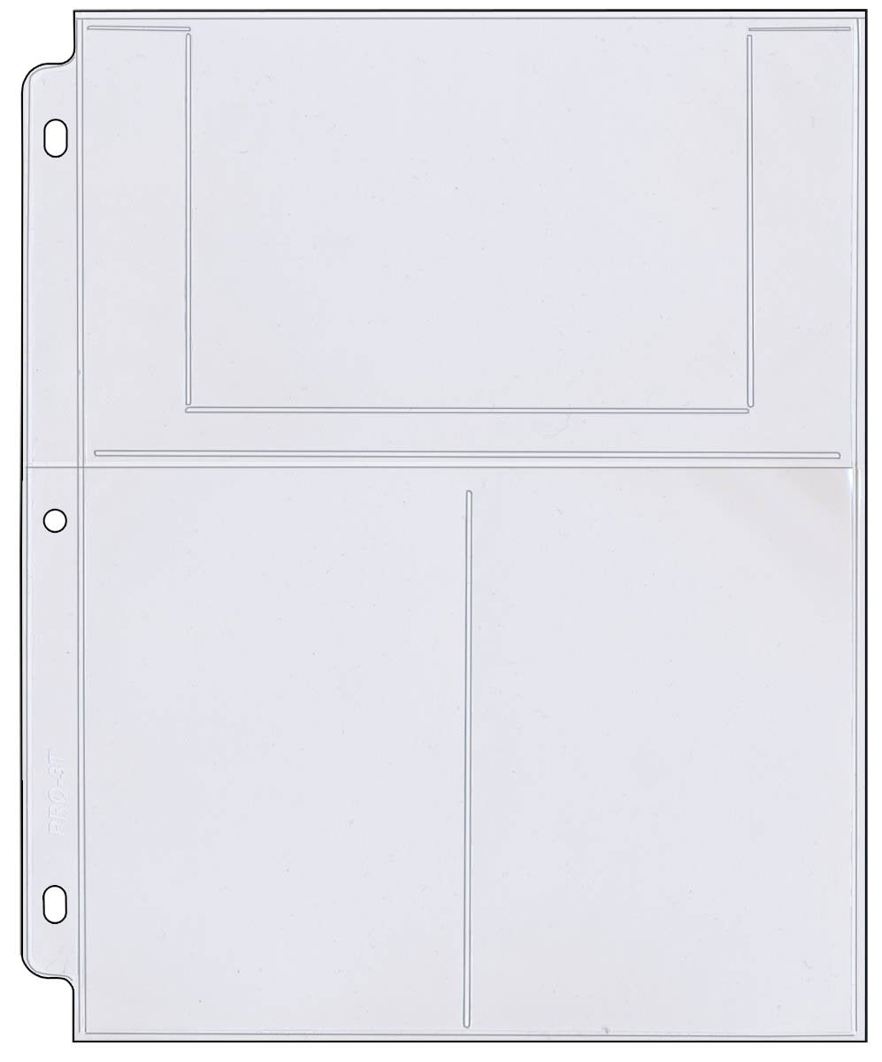 Storesmart - Photo/Postcard Page For 3-Ring Binders - Archival-Safe Plastic - Three 4' X 6' Pocket - Holds Six Photos/Postcard